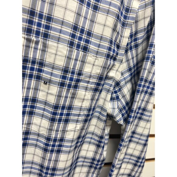 Express NWT Blue & White Plaid Button Down Shirt - Picture 3 of 5